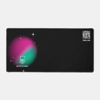 Galaxy Glow Benutzerdefiniertes Logo QR Code Elega Schreibtischunterlage