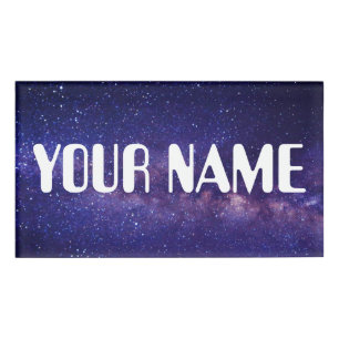 Galaxy-Hintergrund - Anpassen Sie Ihren eigenen Namenschild