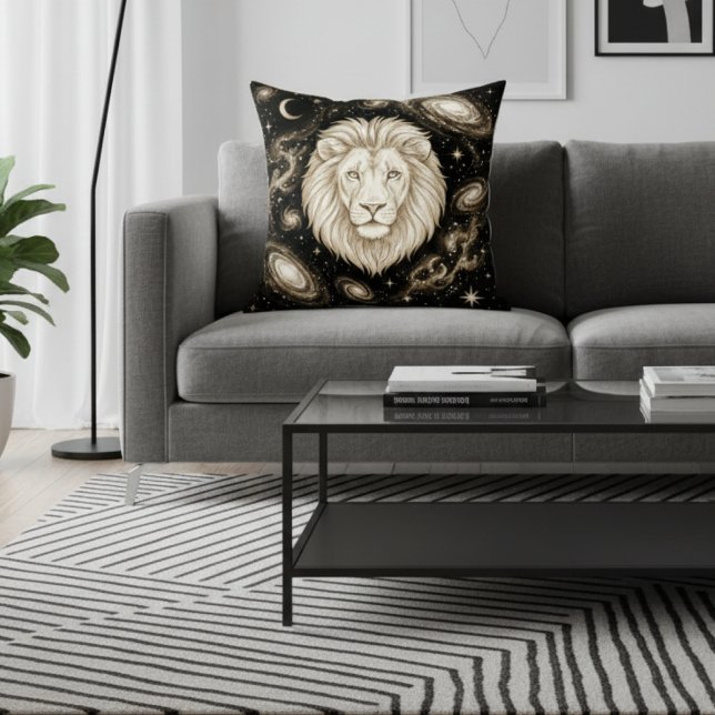 Galaxy Home Dekor Löwe Zodiac Sternenlicht Kissen (Von Creator hochgeladen)