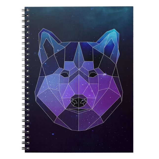 Galaxy Husky Leinwand Notizblock (Vorderseite)