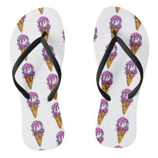 Galaxy Ice Creme Cone Flip Flops