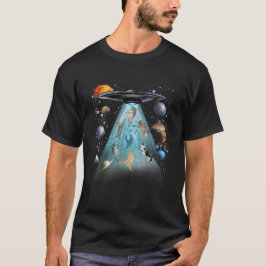 Galaxy-Kat-Schwimmen-T-Shirt | Süße Astronauten-Ka T-Shirt
