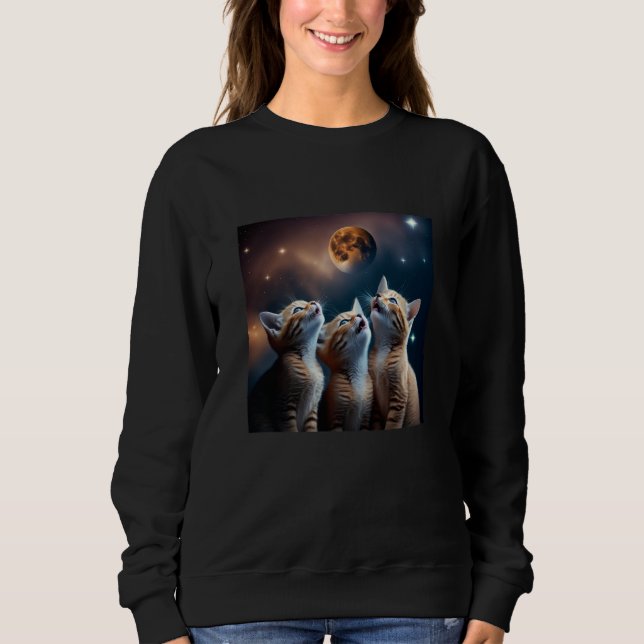 Galaxy Kittens Cat UFO Cat In Space  1 Sweatshirt (Vorderseite)