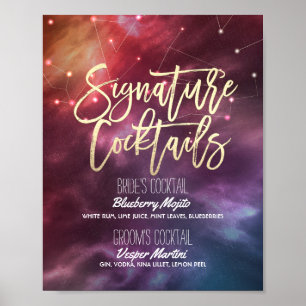 Galaxy-Konstellationen für Hochzeitstipendien Poster