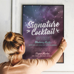 Galaxy-Konstellationen für Hochzeitstipendien Poster