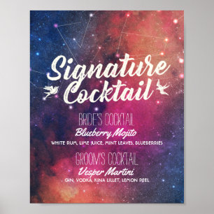 Galaxy-Konstellationen für Hochzeitstipendien Poster