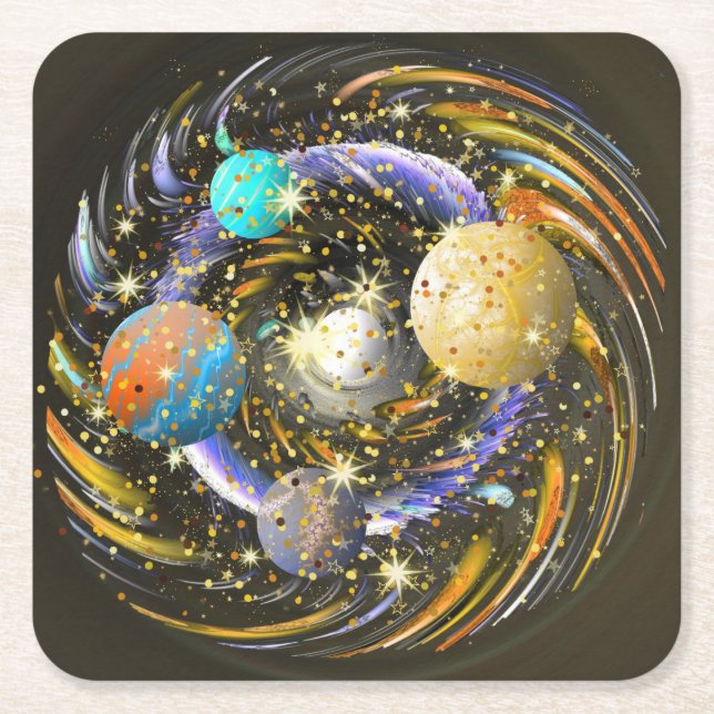 Galaxy Kovarellah Rechteckiger Pappuntersetzer (Vorderseite)