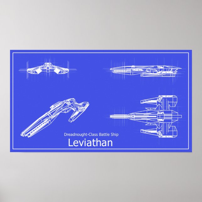 Galaxy Leviathan Blueprints Poster (Vorne)