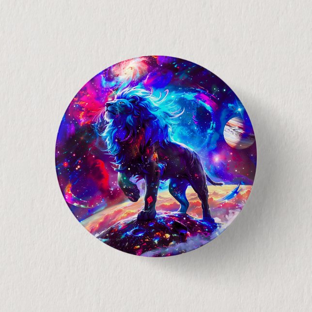 Galaxy Lion Blue Button (Vorderseite)