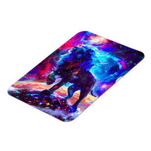 Galaxy Lion Blue Magnet
