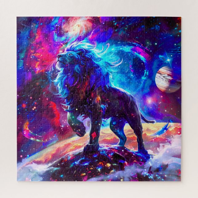 Galaxy Lion Blue Puzzle (Vertikal)