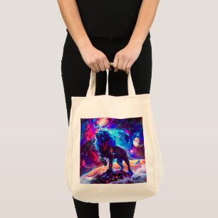 Galaxy Lion Blue Tragetasche