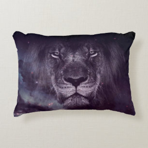 Galaxy Lion Face Art Wallpaper Dekokissen
