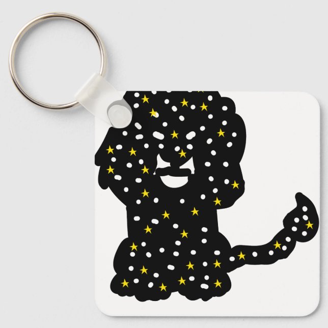 Galaxy Lion Keychain – Cosmic Mane Silhouette Schlüsselanhänger (Vorderseite)