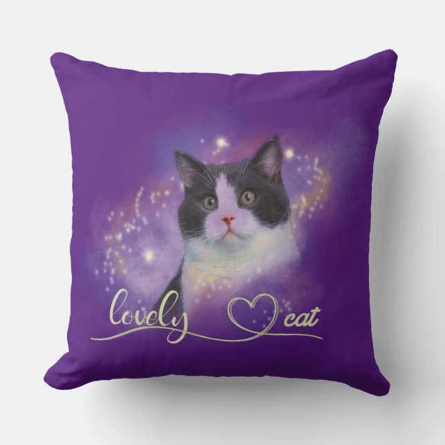 Galaxy Lovely Cat Kissen (Vorderseite)