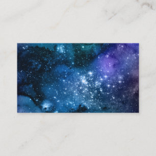 Galaxy Lovers Starry Space Blue Sky White Glitzern Visitenkarte