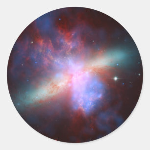 Galaxy M82 Hubble NASA Runder Aufkleber