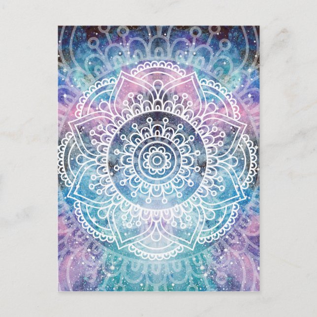Galaxy Mandala Postkarte (Vorderseite)