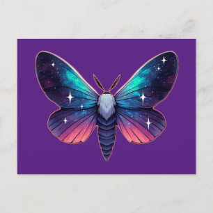 Galaxy Moth - Cosmic Space Themed Fantasy Postkarte
