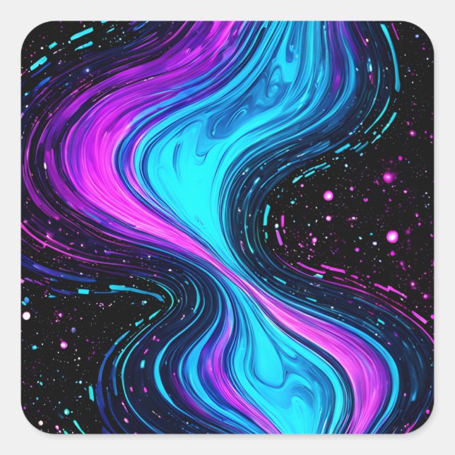 Galaxy mutiert v2 quadratischer aufkleber (Vorderseite)