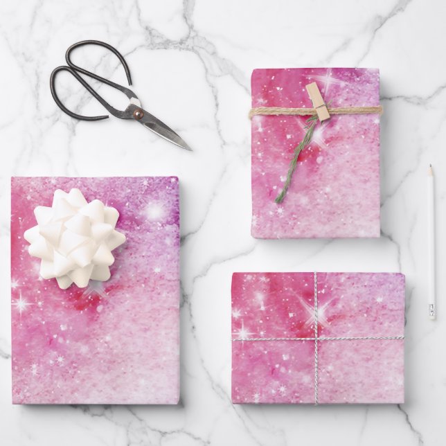 Galaxy Nahtlose Muster Geschenkpapier Set (Vorderseite)