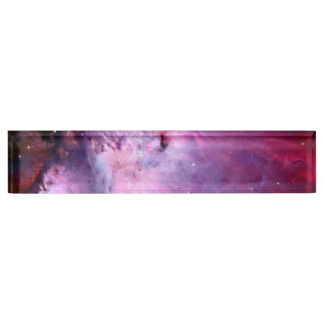 Galaxy Nebula Pink Stars Night Sky Print Astronomy Namensplakette (Vorderseite)