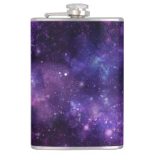Galaxy Nebula Vinyl Wrapped Flask