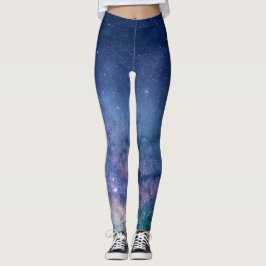 Galaxy Nebula Yoga Pants Space Blue Leggings