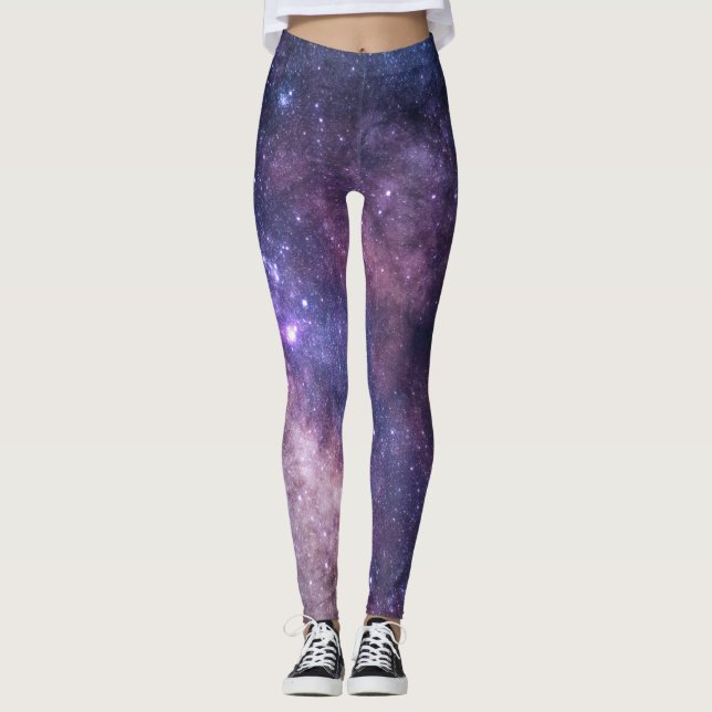 Galaxy Nebula Yoga Pants Weltraum Lila Leggings (Vorderseite)