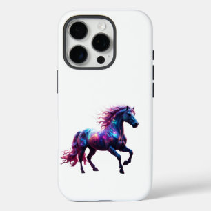 Galaxy Neon Horse Art - Lebhafte Weltraumwelt Fant iPhone 16 Pro Hülle