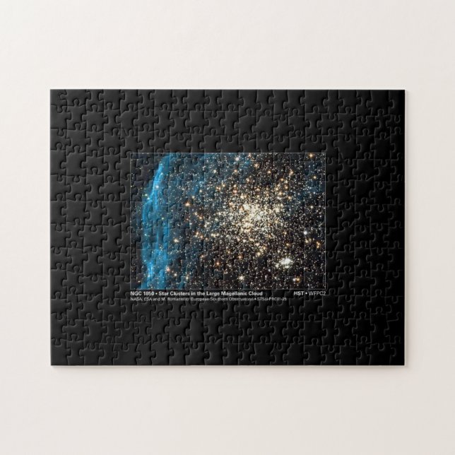Galaxy NGC 1850 Star Clusters Magellanic Cloud Puzzle (Horizontal)