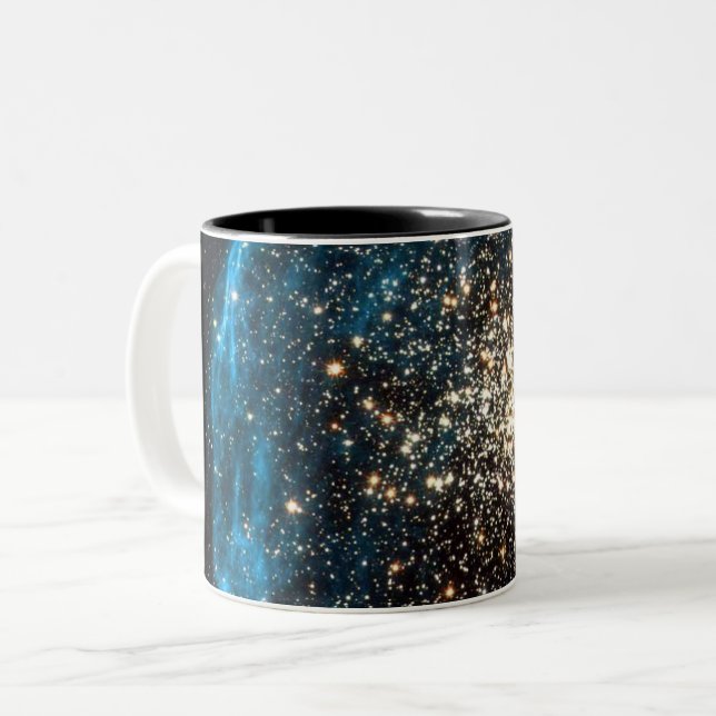 Galaxy NGC 1850 Star Clusters Magellanic Cloud Zweifarbige Tasse (Vorderseite Links)