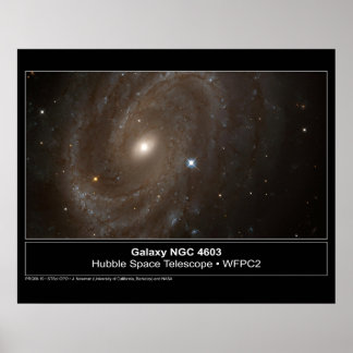 Galaxy NGC 4603 Hubble Telescope Foto Poster