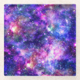 Galaxy Night Print Cosmic Design Glasuntersetzer