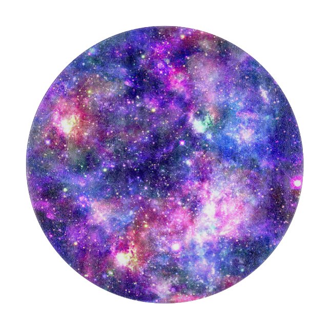 Galaxy Night Print Cosmic Design Schneidebrett (Vorderseite)