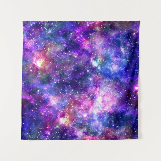 Galaxy Night Print Cosmic Design Wandteppich (Vorderseite)