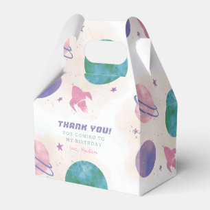 Galaxy Outer Space Girl Danke zum Geburtstag Geschenkschachtel