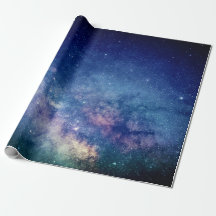 Galaxy Outer Space Sky Stars Celestial Blue Wrapp