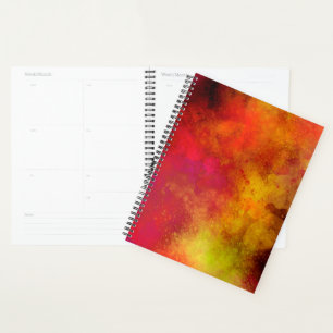 Galaxy Paint Spritzer Effekt gelb orange pink Planer