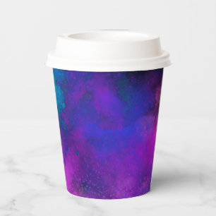 Galaxy Paint Spritzer Effekt Multicolor Pappbecher
