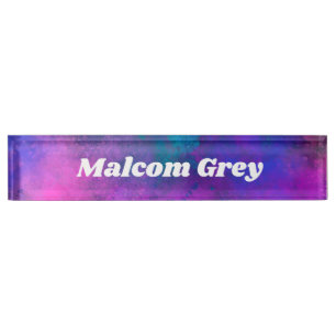 Galaxy Paint-Spritzer-Effekt Namensplakette
