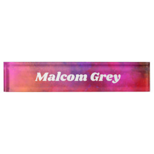 Galaxy Paint-Spritzer-Effekt Namensplakette