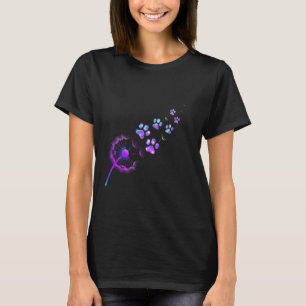 Galaxy Paw Design Süße Katze Löwenzahn Haustierlie T-Shirt