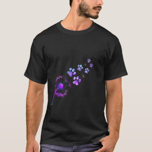 Galaxy Paw Design Süße Katze Löwenzahn Haustierlie T-Shirt