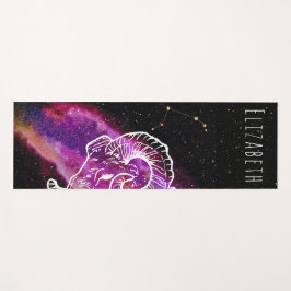 Galaxy Pink Aries Konstellation Zodiac Custom Yogamatte