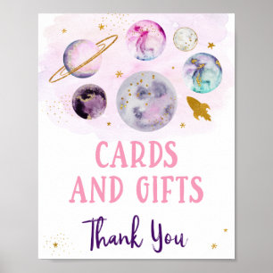 Galaxy Pink Gold Cards & Geschenke Geburtstagszeic Poster