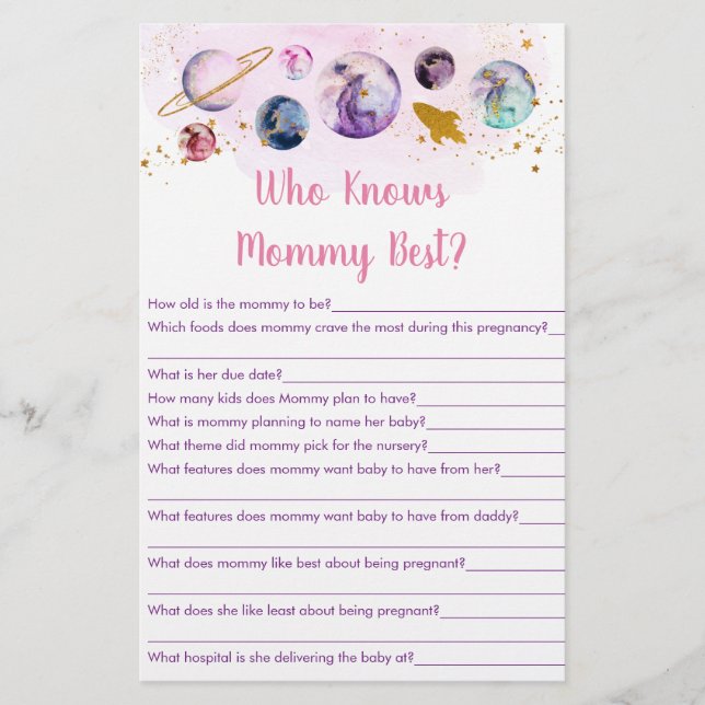 Galaxy Pink Gold Space, der Mommy Best Game kennt (Vorderseite)