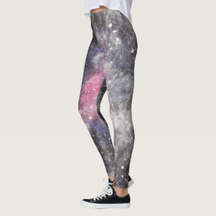 Galaxy Pink Schwarz-weiß Yoga Leggings