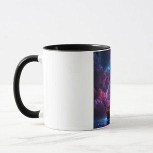 Galaxy-Piratenschiff-Tasse - Fantasy-Ozean-Weltrau Tasse