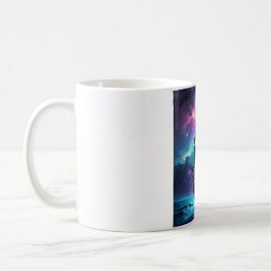 Galaxy-Piratenschiff-Tasse - Kosmisches Segelschif Kaffeetasse